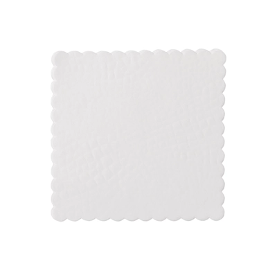 Tellerpapiere Kroko,12x12cm, weiss _1