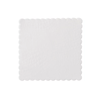 Tellerpapiere Kroko,12x12cm, weiss 