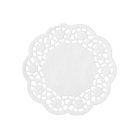 Spitzenunterlagen weiss, Rosenmuster, Ø 10 cm 