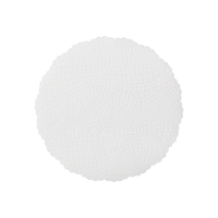 Kroko Plattenpapiere rund Ø 18 cm, geprägt, weiss 