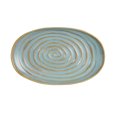 Azores Mar, Teller flach, oval blau, 23 x 15.25 cm _1