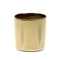 Terres de Rêves, Becher zylindr. grey/s.blue Ø 7.5 cm, H: 7.5cm, 23 cl