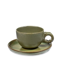 Sergio Herman, Cafe Lungo Obertasse mit Untertasse Camogreen, Tasse 13 cl, Unterteller Ø 13 cm
