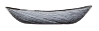 Scape Glas Teller oval, Rauchglas, 30 x 20 cm _1