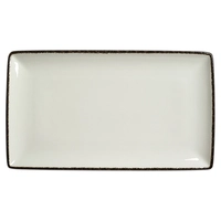 Charcoal Dapple plat rectangulaire, 33  x 19 cm