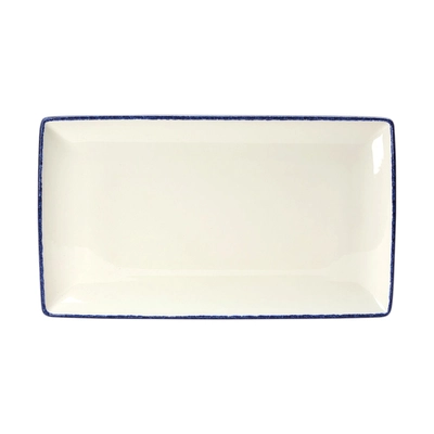 Blue Dapple Teller flach, 27 x 16.75 cm _1