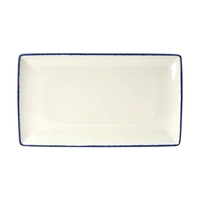 Blue Dapple Teller flach, 27 x 16.75 cm 