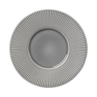 Willow Grey Gourmet Teller flach, Ø 28.5 cm, mit medium Fahne