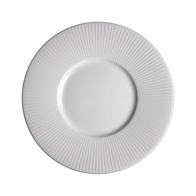Willow Gourmet Teller flach, weiss, Ø 28.5 cm, mit medium Fahne_1
