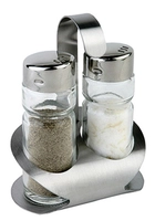 Pro Menage Salz- und Pfeffer, Edelstahl matt, 8.5 x 5.7 cm, H: 11.5 cm_1