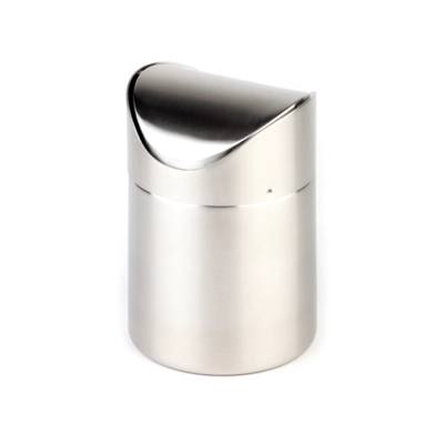 Tischabfallbecher mit Wippdeckel, CNS 18/10 _1