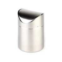 Tischabfallbecher mit Wippdeckel, CNS 18/10 