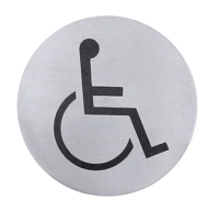 Hinweisschild CNS Ø 7.5cm Rollstuhlfahrer _1