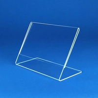 Reklame-Tischständer Acryl A8 quer, L-Form geneigt _1