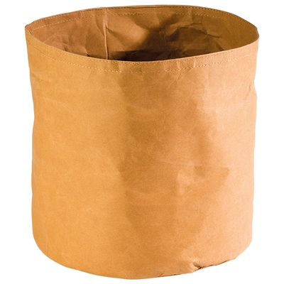 Paperbag rund sand, Kraftpapier, Ø 24 cm _1