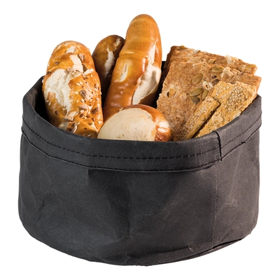 Paperbag rund schwarz, Kraftpapier, Ø 20 cm _1