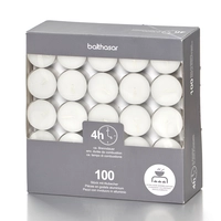 Rechaudkerzen Hotel mit Blechhülsen, Ø 3.8 cm, H: 1.5 cm, Brenndauer ca. 4 h