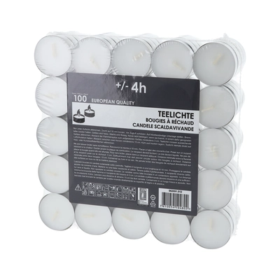 Rechaudkerzen Budget mit Blechhülsen, Ø 3.9 cm, H: 1.5 cm, Brenndauer ca. 4 h_1