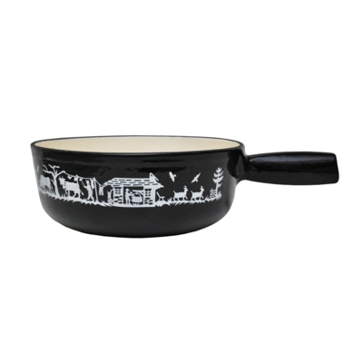 Fondue-Caquelon Alpes, schwarz, 21 cm Ø _1