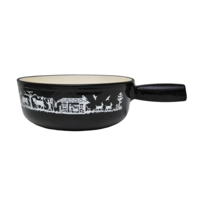 Fondue-Caquelon Alpes, schwarz, 21 cm Ø 