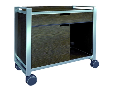 Servicestation wetterfest, 112 x 53.5 x 107 cm wenge, 4 Lenkrollen 12.5 cm Ø, 2 mit Bremse_1