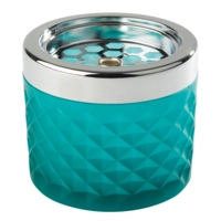 Windaschenbecher, Ø 9.5 cm, H: 8 cm Glas, matt-türkis, gefrosted_1