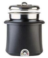 Suppentopf, schwarz, 10 l, 38 cm Ø, 450 - 550 W 