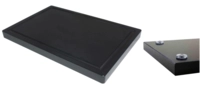 Schneidebrett schwarz 50 x 30 cm, H: 2 cm, mit Saftrille und Antirutschfüssen_1