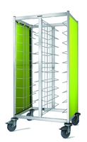 Tablett-Abräumwagen TAW 2 x 10 GN 1/1, Limette, Edelstahl 18/10, 850 x 673 x 1550 mm