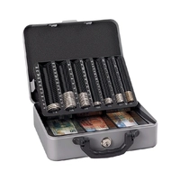 Metallkoffer CHF mit Münzeinsatz und Banknotenfach 