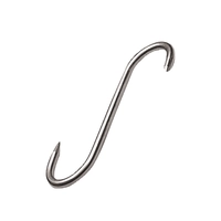 Fleischhaken, S-Form, inox, L: 14 cm, 6 mm Ø 