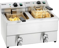 Tisch-Friteuse 2x8l, 58x55 cm, H: 41cm, 2x3.25kW 