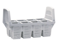 Besteckkorb grau, 8 Fächer, 45 x 21.2 cm, H: 26 cm _1