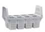 Besteckkorb grau, 8 Fächer, 45 x 21.2 cm, H: 26 cm 
