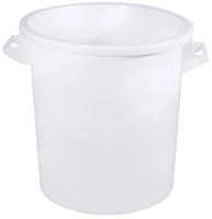 Vorratstonne weiss ohne Deckel, 35L, 34.5 cm Ø, H: 41 cm, Boden 31.3 cm Ø