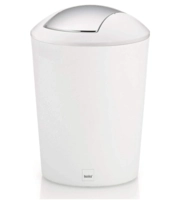 Toiletteneimer mit Schwingdeckel, 5 l, weiss H: 29 cm, 19.5 cm Ø_1