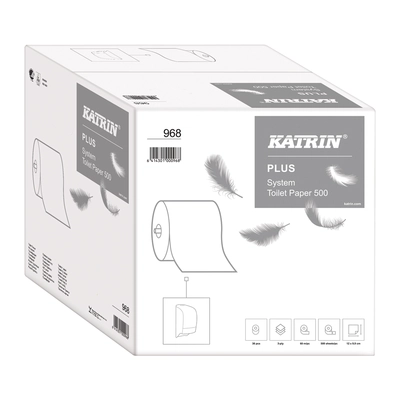 WC-Rollen Katrin Plus System weiss, 3-lagig, 500 Blätter_2