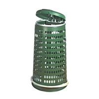 Kehrichtsackhalter mit Klapppedal Grün, 110 Liter, Ø 54 × 87 cm