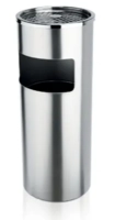 Standaschenbecher/Abfalleimer H: 60 cm, 25 cm Ø Edelstahl_1
