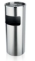 Standaschenbecher/Abfalleimer H: 60 cm, 25 cm Ø Edelstahl