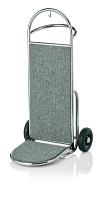 Gepäckwagen Hotel grau CNS, 74 x 60 cm, H: 120 cm, stabil, ideal für alle Concièrges_1