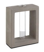 Element Vase mit Glaseinsatz,10x4.5cm, H: 12.5cm, Beton, Glas Inhalt: 25 ml    _1
