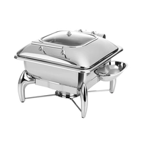 Chafing Dish GN 2/3 Globe, 44 x 41 cm, H: 34 cm 5.5 Liter, Glas-Deckel