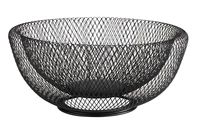 Wire Brot Und Früchtekorb, Ø 31 cm H: 14 cm Metall, schwarz               _1