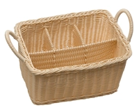 Besteckkorb Economic, 26 x 18 cm, H: 15 cm Polypropylen, hellbeige_1