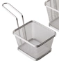 Paniers inox pour le service sur table, 10 x8.5 cm