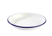 Teller tief Enamelware, Ø 22 cm, H: 3.5 cm emailliertes Stahlblech_1