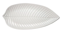 Blattschale, 53 x 29 cm, H: 3.5 cm Melamin, weiss_1