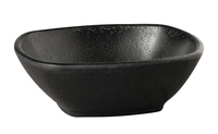 Schale Zen, 12 x 12 cm H: 4 cm Melamin, schwarz, Steinoptik_1