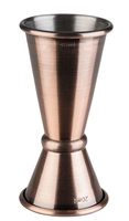 Barmass Ø 4.5 cm H: 9cm, Kupfer antik, 20 / 40 ml, mit Füllstrich: 10 ml / 30 ml_1